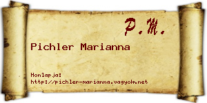 Pichler Marianna névjegykártya